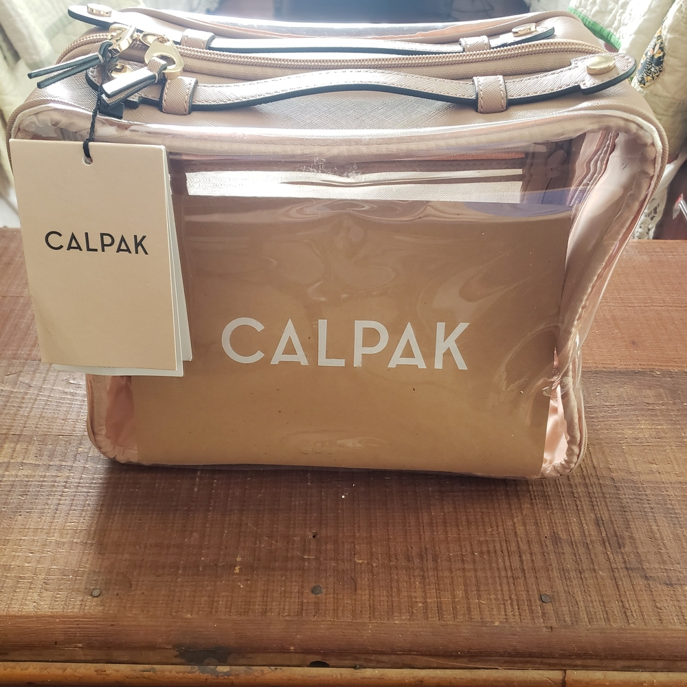 NWT - CALPAK Clear Cosmetics Case - Large